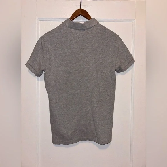 Polo Ralph Lauren Slim Fit Big Pony Shirt Short Sleeve Size Small Gray Solid - Picture 6 of 6